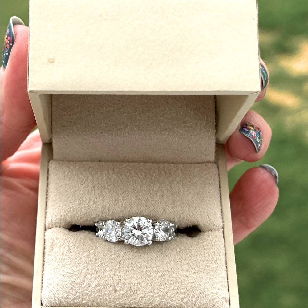 Stunning round cubic zirconia ring